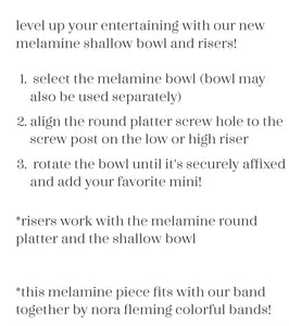 Melamine Shallow Bowl MEL20