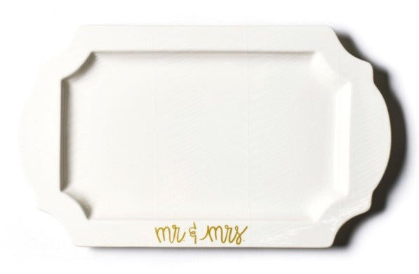 White Mr. and Mrs. Traditional Tray w/Personalization