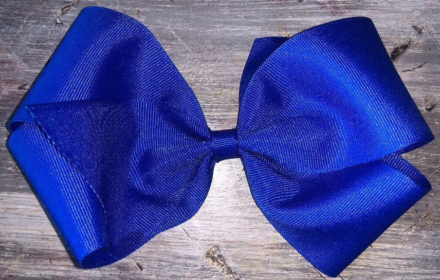 Jumbo Solid Hair Bow - Royal Blue