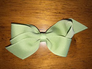 Small Solid Hair Bow - Sage Green