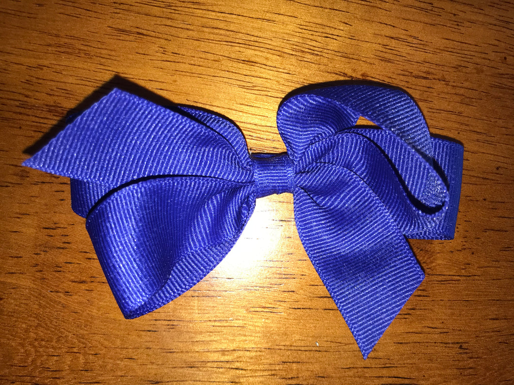 Small Solid Hair Bow - Royal Blue