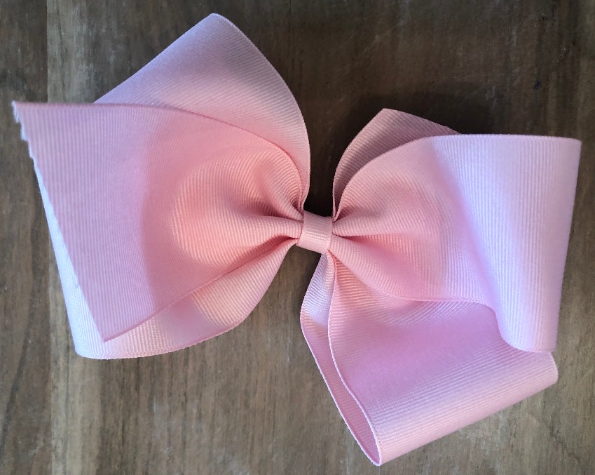 Jumbo Solid Hair Bow - Baby Pink