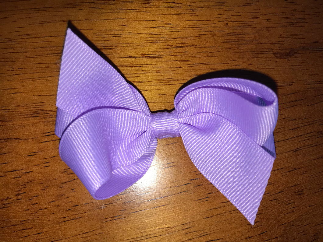 Small Solid Hair Bow - Lavender