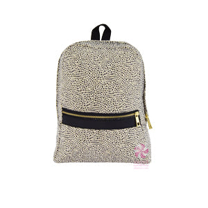 Cheetah Seersucker Small Backpack w/Embroidery