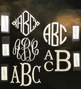 Embroidery Initials Fonts