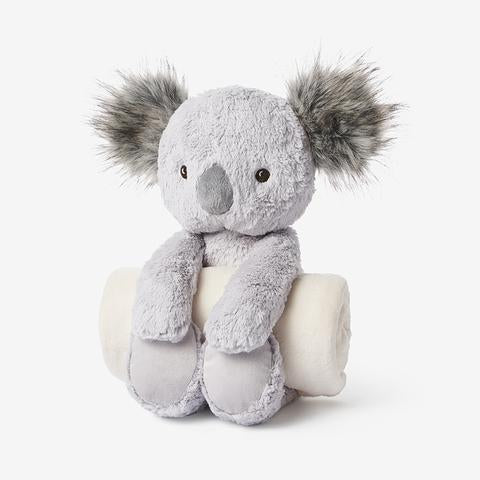 Koala Huggie with Rolled Blanket w/Embroidery