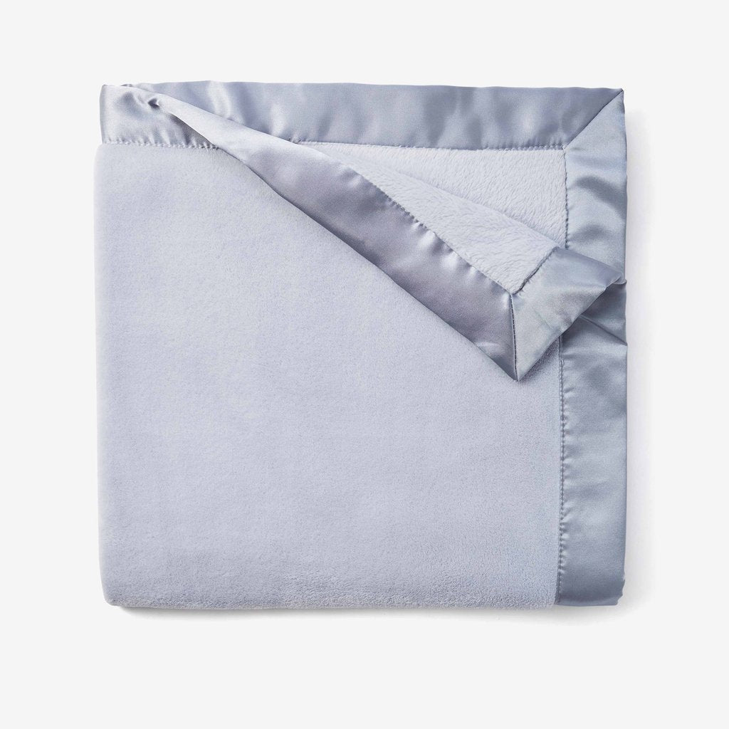 Light Blue Stroller Blanket w/Embroidery (30